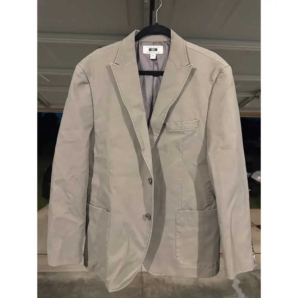 Joseph Abboud Beige Ivory Sport Coat Blazer Men’s XL Modern Fit Knit - Picture 3 of 5